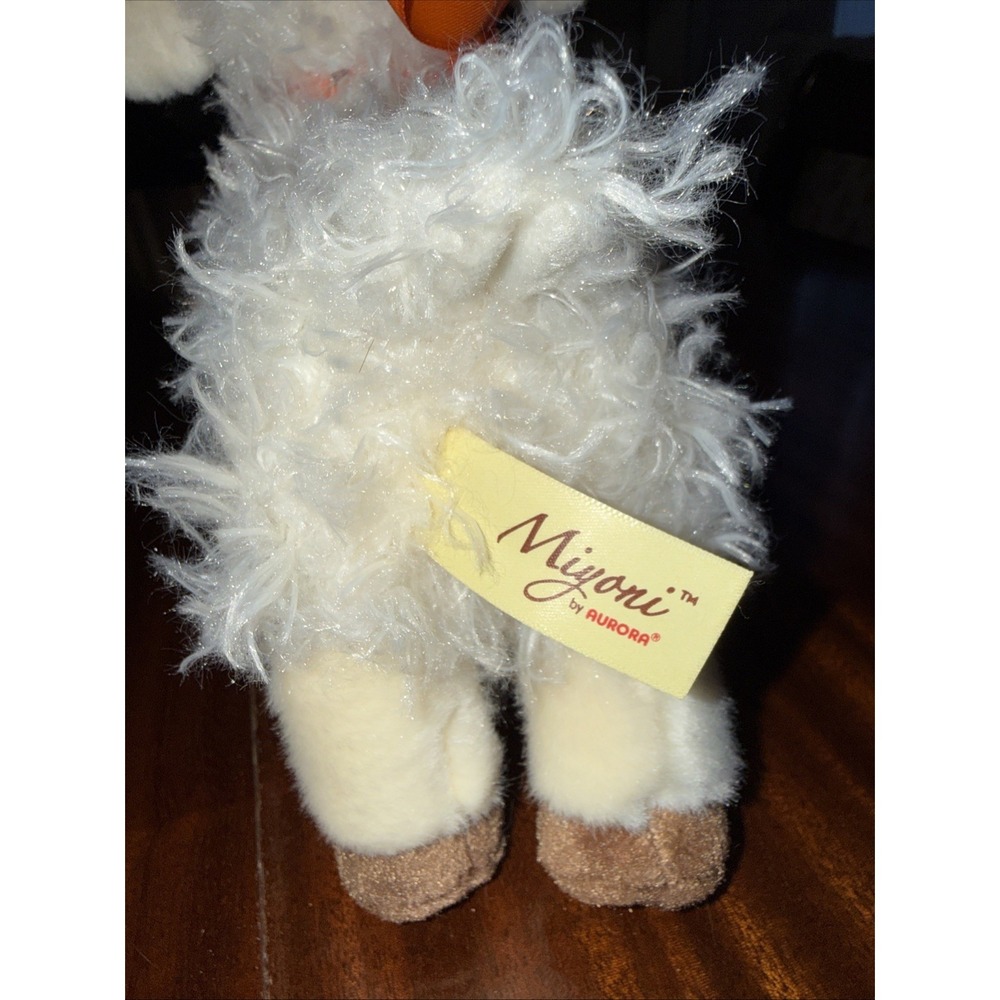 Aurora World - Miyoni - Lovely Lamb Plush Toy 7" Baby Sheep New With Tag And Bow - Picture 4 of 5